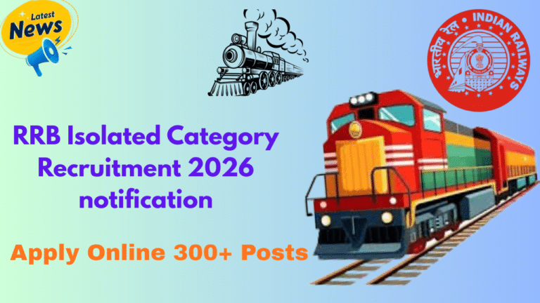 RRB Isolated Category Recruitment 2026
